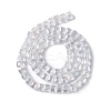 Electroplate Glass Beads Strands X-EGLA-D018-8x8mm-01-3