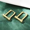 Brass Micro Pave Cubic Zirconia Lock Hoop Earrings EJEW-B146-01G-3