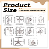 60Pcs 10 Styles Tibetan Style Alloy Pendants FIND-LP0003-15-2