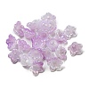 Iridescent Acrylic Bead Caps OACR-C021-08F-1