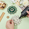 2Pcs Alloy with Rhinestone Handicraft Beading Appliques AJEW-FG0004-29B-3