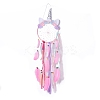 Handmade Unicorn Woven Net/Web with Feather Wall Hanging Decoration LS-HJEW-A001-01A-4