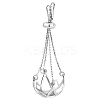 Anti-Tarnish 1Pc Sterling Silver Flower Pendant Blank for Irregular Gemstone Cabochon Pendant Settings FIND-PH0017-33P-1