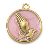 304 Stainless Steel Enamel Pendants LS-STAS-M084-09G-04-1