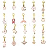 20Pcs 20 Styles Alloy Enamel Pendant Decorations HJEW-FS00048-1
