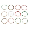 12Pcs Christmas Theme Glass Seed Beads Stretch Bracelet Sets BJEW-JB12109-2