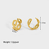 Stainless Steel C-Shaped Cuff Earrings HW4701-4-2
