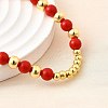 ABS Imitation Pearl Round Beads Stretch Bracelets for Women BJEW-D317-12A-G-2