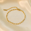 304 Stainless Steel Link Chain Bracelets BJEW-C084-06G-1