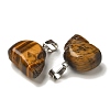 Natural Tiger Eye Pendants G-Z067-02P-13-3