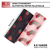 2 Rolls 2 Colors Shiny Strawberry Glitter Polyester Tulle Rolls DIY-BC0002-80-2