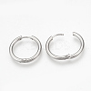 Tarnish Resistant 201 Stainless Steel Huggie Hoop Earrings X-MAK-R021-17mm-2