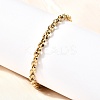 304 Stainless Steel Coffee Bean Chain Bracelets for Women BJEW-B140-01B-G-1
