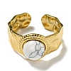 Ion Plating(IP) 304 Stainless Steel Open Cuff Rings RJEW-C079-18G-02-2