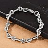 304 Stainless Steel Infinity Link Chain Bracelets for Women Men BJEW-F488-53D-P-2