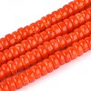 Handmade Millefiori Glass Beads Strands LAMP-T021-28A-02-1