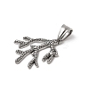 304 Stainless Steel Pendant Rhinestone Settings STAS-B167-13A-P-2