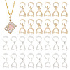 60Pcs 2 Colors Rack Plating Brass Snap on Bails KK-UN0004-72-1