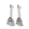 Tibetan Style Zinc Alloy Broom Pendants TIBEP-R334-317AS-RS-1
