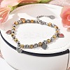 Punk Style 304 Stainless Steel Column Link Charm Bracelets for Women BJEW-C089-14GP-2