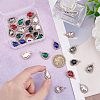 SUPERFINDINGS 28Pcs 7 Colors Glass Pendants FIND-FH0004-16-3