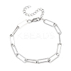 304 Stainless Steel Paperclip Chain Bracelets for Women BJEW-G775-01P-4