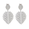 Non-Tarnish Leaf 304 Stainless Steel Dangle Earrings EJEW-L283-103P-1