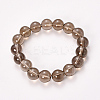 Natural Smoky Quartz Beaded Stretch Bracelets BJEW-Q692-54-8mm-1