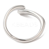 Brass Snake Open Cuff Rings for Women RJEW-G288-06P-3