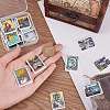 18Pcs 18 Style Printed Opaque Acrylic Pendants SACR-SC0001-24-3