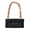 1Pc Twisted Oval Resin Handbag Chain Straps with Aluminum Findings FIND-LP0004-91-3