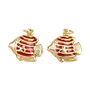 Brass Enamel Fish Pendants KK-I377-05G-B04-1