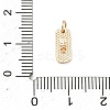 Five Elements Theme Brass Micro Pave Clear Cubic Zirconia Charms KK-F934-02E-G-3