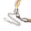 304 Stainless Steel Interlocking Herringbone Chain Bracelet for Men Women LS-BJEW-H554-01-3