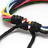 Trendy Unisex Casual Style Colorful Multi-Strand Jute Twine Bracelets X-BJEW-L303-01-4