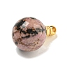 Natural Rhodonite Perfume Bottle Pendants G-K338-22G-04-2