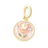 Brass Enamel Pendants LS-KK-F886-03G-10-1