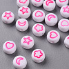 White Opaque Acrylic Beads MACR-N008-41E-1