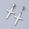 Tarnish Resistant 201 Stainless Steel Snap on Bails LS-STAS-F117-16P-6x12-4