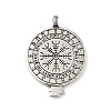 304 Stainless Steel Viking Pendants X-STAS-P309-28AS-2