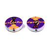 Halloween Printed Natural Wood Beads WOOD-T021-62-1