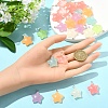 70Pcs 7 Colors Luminous Transparent Resin Pendants RESI-YW0004-47-5
