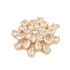 Brass Micro Pave Cubic Zirconia with Glass Pendants KK-Q026-16G-2