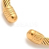 304 Stainless Steel Torque Cuff Bangles BJEW-D437-A15G-3