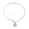 Non-Tarnish 304 Stainless Steel Round Ball Pendant Choker Necklaces NJEW-D058-01P-1