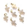 316 Surgical Stainless Steel Tiny Cross Charms STAS-F256-023D-G-1