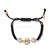 Flat Round with Infinity 304 Stainless Steel Link Bracelets BJEW-A036-04B-G-4