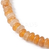 Natural Red Aventurine Rondelle Beaded Stretch Bracelets BJEW-JB09980-07-3