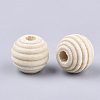 Natural Wood Beads X-WOOD-S053-48-2