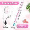 2 Sets 2 Colors Polyester Card Holder Lanyard AJEW-HY0001-41-2